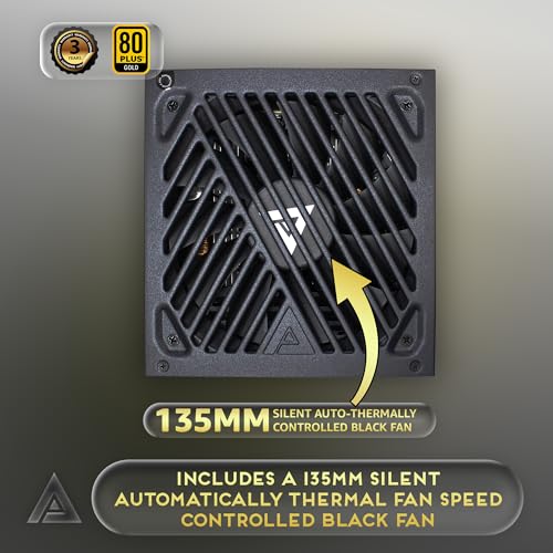 Image of Apevia ATX-GX850W PCIe 5.0 & ATX 3.0 Ready Galaxy 850W 80+ Gold Certified, Gen 5 12VHPWR Connector, Active PFC ATX Semi-Modular Gaming Power Supply