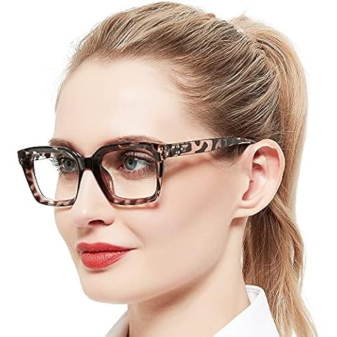 OCCI CHIARI Reading Glasses Women 1.75 Big Readers for Large Lady Clear Lens (1.0 1.25 1.5 1.75 2.0 2.25 2.5 2.75 3.0 3.5 4.0) Cover
