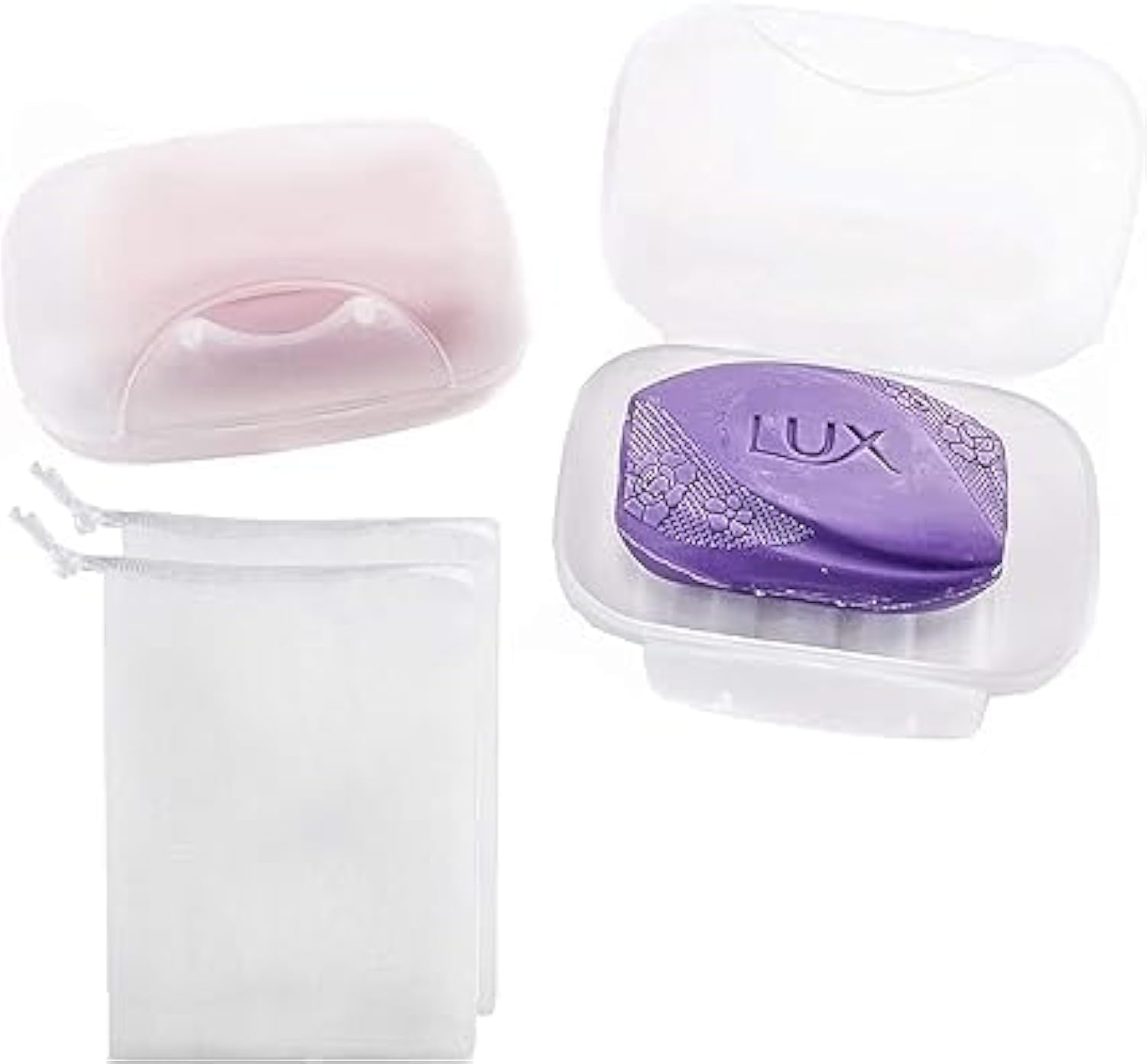 Coocicyi Soap Box Holder, Soap Dish Soap Savers Case Container for Bathroom Camping Gym (Clear)