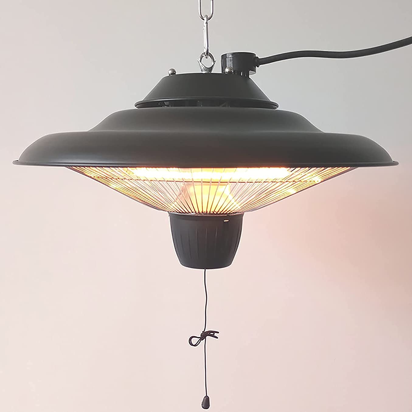 Riscaldatore da Terrazza Stufa a infrarossi Riscaldatore elettrico a sospensione per patio esterno 1500W / 2000W Riscaldatore a soffitto a infrarossi per uso esterno riscaldatore per interni Decorazio