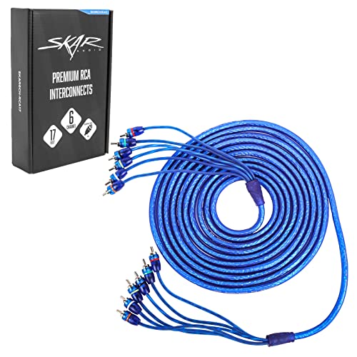 Skar Audio 17-Foot 6-Channel Twisted Pair Rca Interconnect Cable - Skar6Ch-Rca17 #TOP1
