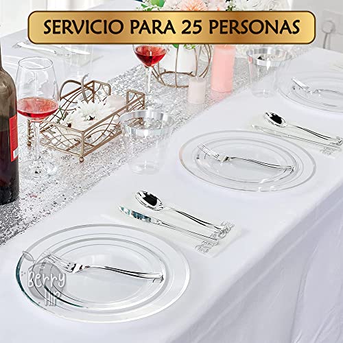Lista de Cubiertos desechables elegantes para comprar hoy. 21 cubiertos desechables elegantes marca Berry Bloom (3)