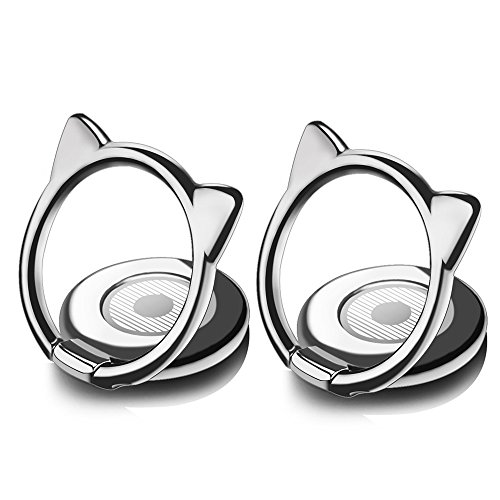 aceyoon Bague Telephone Portable Chat, 2 pièces Ring Holder Ultra Mince 3mm Rotation 360 Degrés Anneau Telephone Support Smartphone Phone Ring Universel Compatible avec Huawei et d'autres Smartphones Cover