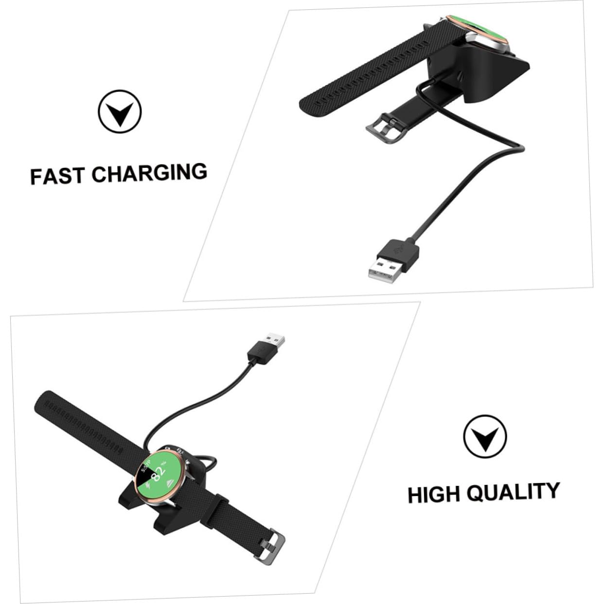 Housoutil 3pièces Chargeur USB pour Montre Connectée Gen Et Gen Station De Charge Pratique Et Compacte Design Élégant Et Sécurisée Compatible avec Dispositifs USB
