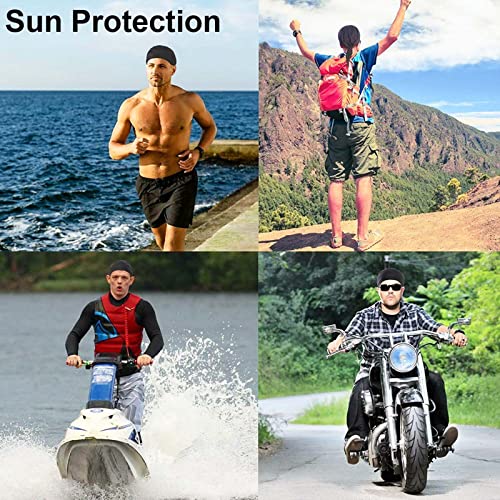 Image of Skull Caps for Men Cooling Bandana Cap Helmet Liner Hat Running Beanie