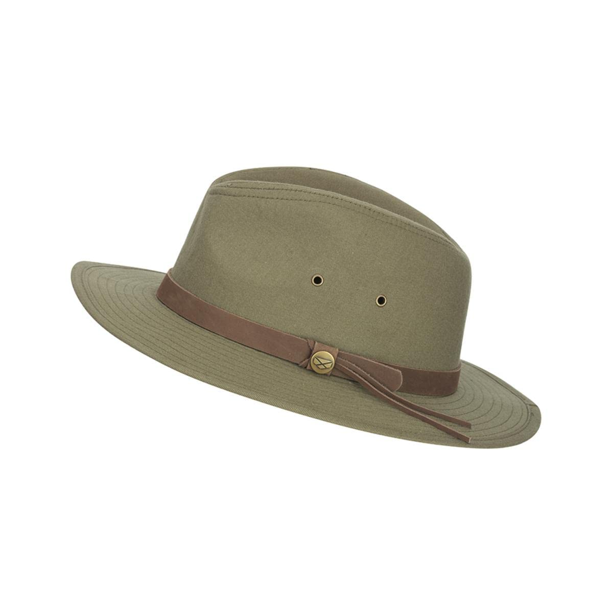Hoggs of Fife Panmure Canvas Foldable Hat X-Large Khaki
