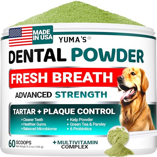 Advanced Dog Dental Powder, Breath Freshener, Dog Teeth Cleaning Powder, Bad Breath & Tartar and Plaque Off Remover for Dogs with Probiotics lab co, Pet Oral Care - 60 Scoops - Made in USA - image 8
