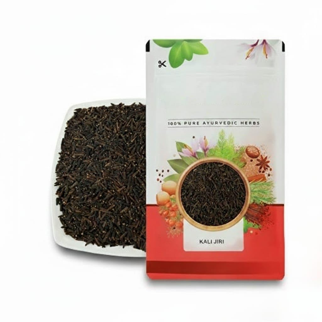 Kali Jiri | Black Cumin Seeds | Kaali Jeeri | Centratherum Anthelminticum (100 Grams)