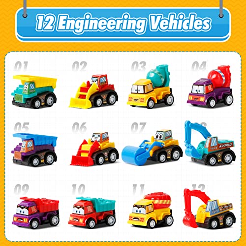 Zenbombs Party Favor Easter Eggs With Toys Inside 12 Prefilled Easter Eggs With Pull-Back Engineering Vehicles Easter Egg Hunt Kids Birthday Party Favor For Boys And Girls Over Age 3 Years Old #TOP2