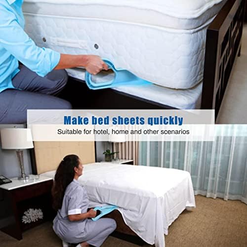 Sadocom Mattress Lifter 2 Pack, Ergonomic Mattress Wedge Lifters, Mattress Lifting Handy Tool Alleviate Back Pain, Make Changing Sheets Easier (Blue)