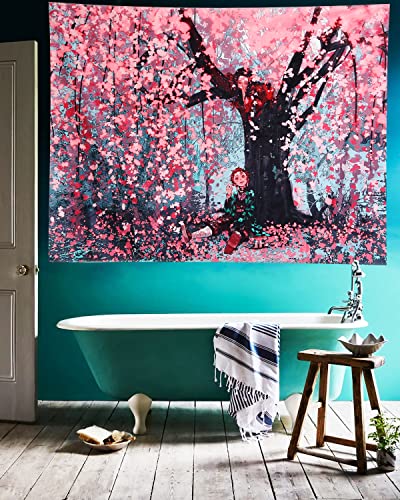 De-Mon Sla-Yer Tapestry Wall Hanging, Anime Tapestry Poster Home Decor For Birthday Living Room Bedroom Wall Art Decoration, Large Size 79" X 59" 39" X 59" (Family Affection) #TOP2