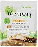 VeganSmart Plant Based Vegan Protein Powder by Naturade, All-In-One Nutritional Shake – Chai Single Servings x 12