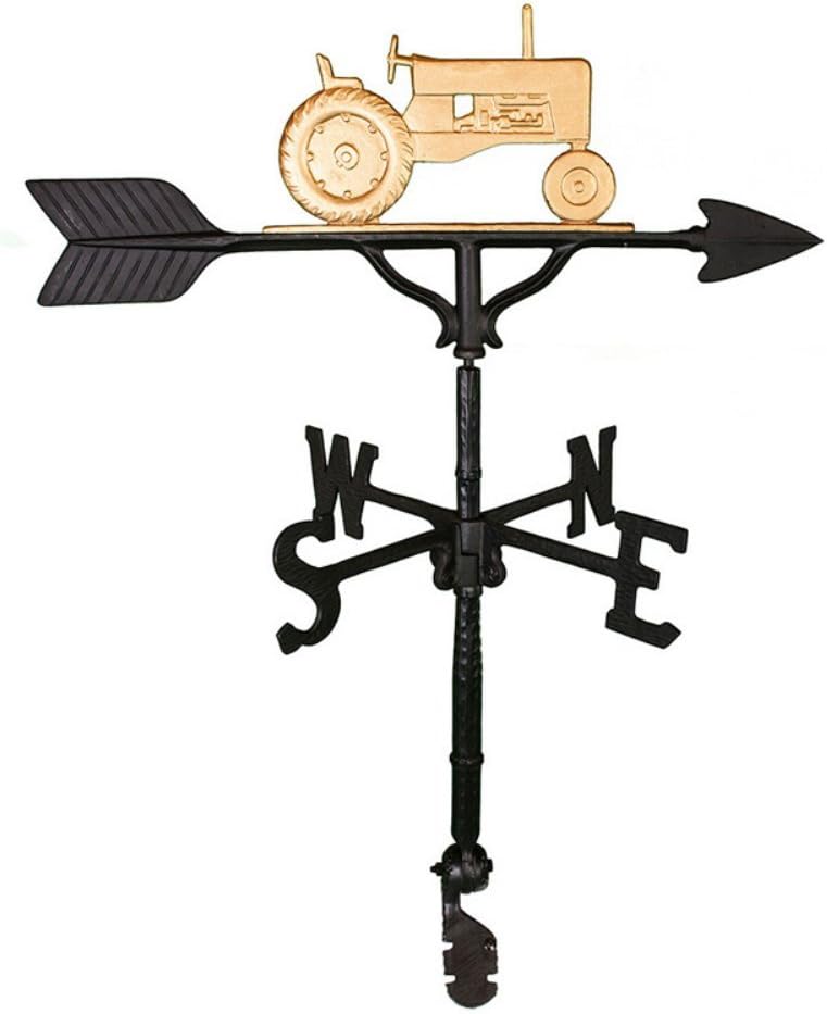 Montague Metal Products 32-Inch Weathervane with Gold Tractor Ornament