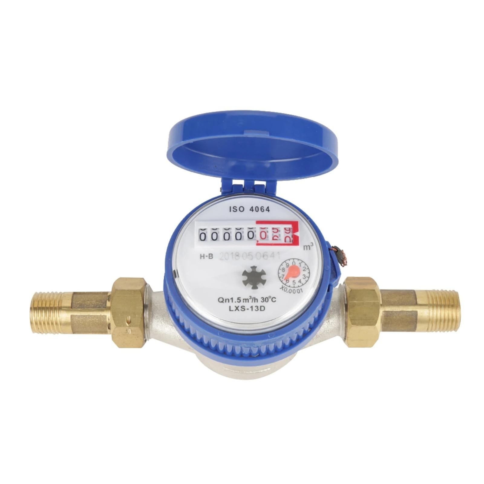 caudalímetro, Medidor de agua fría for el hogar 15 mm y 1/2 pulgada con