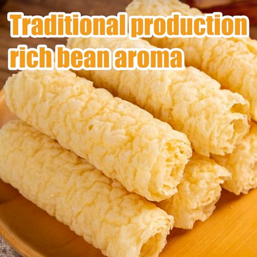 TJBXWPY Fried Bean Curd Rolls Crisp Tofu Skin Yuba Organic tofu Sheets 33.84oz Gluten-Free Golden Bean Curd Asian Vegetarian Food Crispy Yuba Rolls for Hot Pot Soy Products -(Pack of 8)