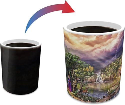 Miniatura 2 de Morphing Mugs Disney  The Evil Queen  Thomas Kinkade Studios  Una taza de cerámica que cambia de color de 11 onzas  Imagen revelada cuando se añade