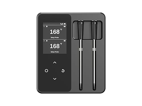 Miniatura 8 de Termómetro de carne, 2 sondas inalámbricas, digital, de lectura instantánea, termómetro de carne para barbacoa, horno, cocina, iOS y aplicación