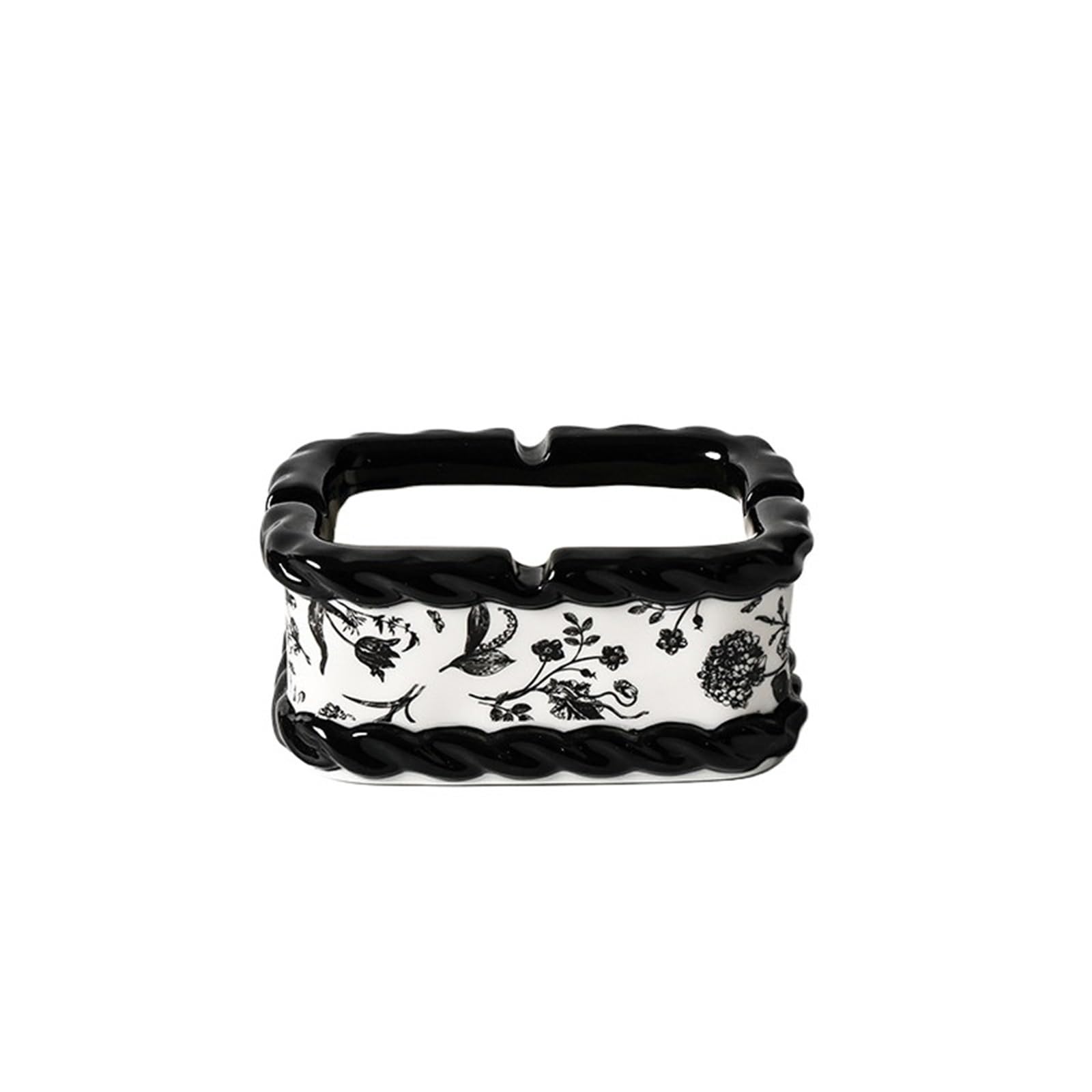 Zhaoj24-05 Cigar Ashtrays Specially Designed For Indoor And Outdoor Ceramic Ashtrays In Smokers' Homes And Offices(Black)