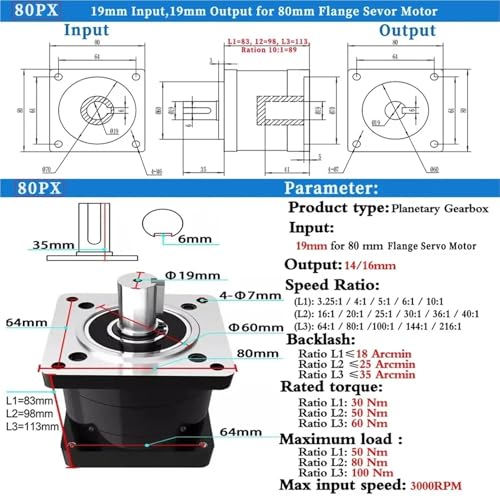 Réducteur abaisseur CNC à commande numérique servo bride 110