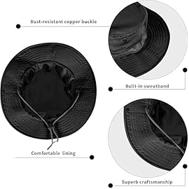 Sun Hats for Men Women Bucket Hat UPF 50+ Boonie Hat Foldable UV Protection Hiking Beach Fishing Summer Safari (Upgraded-1pack-Navy)