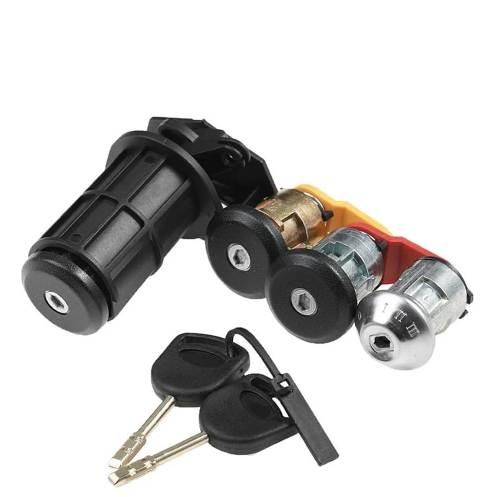 Hzsmyxgs One Color Car Door Lock 7177664516 Compatible With Ka For Escort For Fiesta Door Lock Core Full Set With 2 Keys(5Pcs)