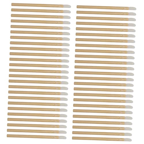 PLAFOPE 50個口紅アプリケーター 使い捨て口紅ワンド リップアプリケーター ポータブル 柔らかい毛先 多用途メイクツール