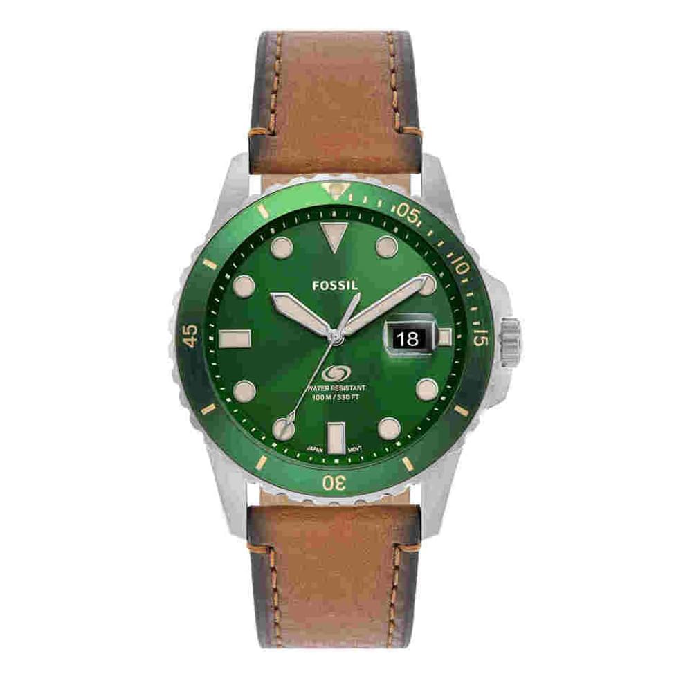 Fossil Men Leather Blue Analog Green Dial Watch-Fs5946T, Band Color-Brown (B0BV9YQ5R4) Amazon Price History, Amazon Price Tracker