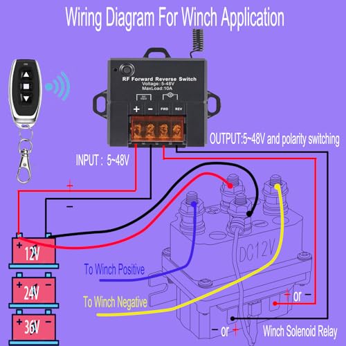 Idealwin IDEALWIN-F&R-001 Forward Reverse Switch Working Voltage Dc5V To 48V, Linear Actuator 12V Remote Switch Of Current Rating 10A thumb #3