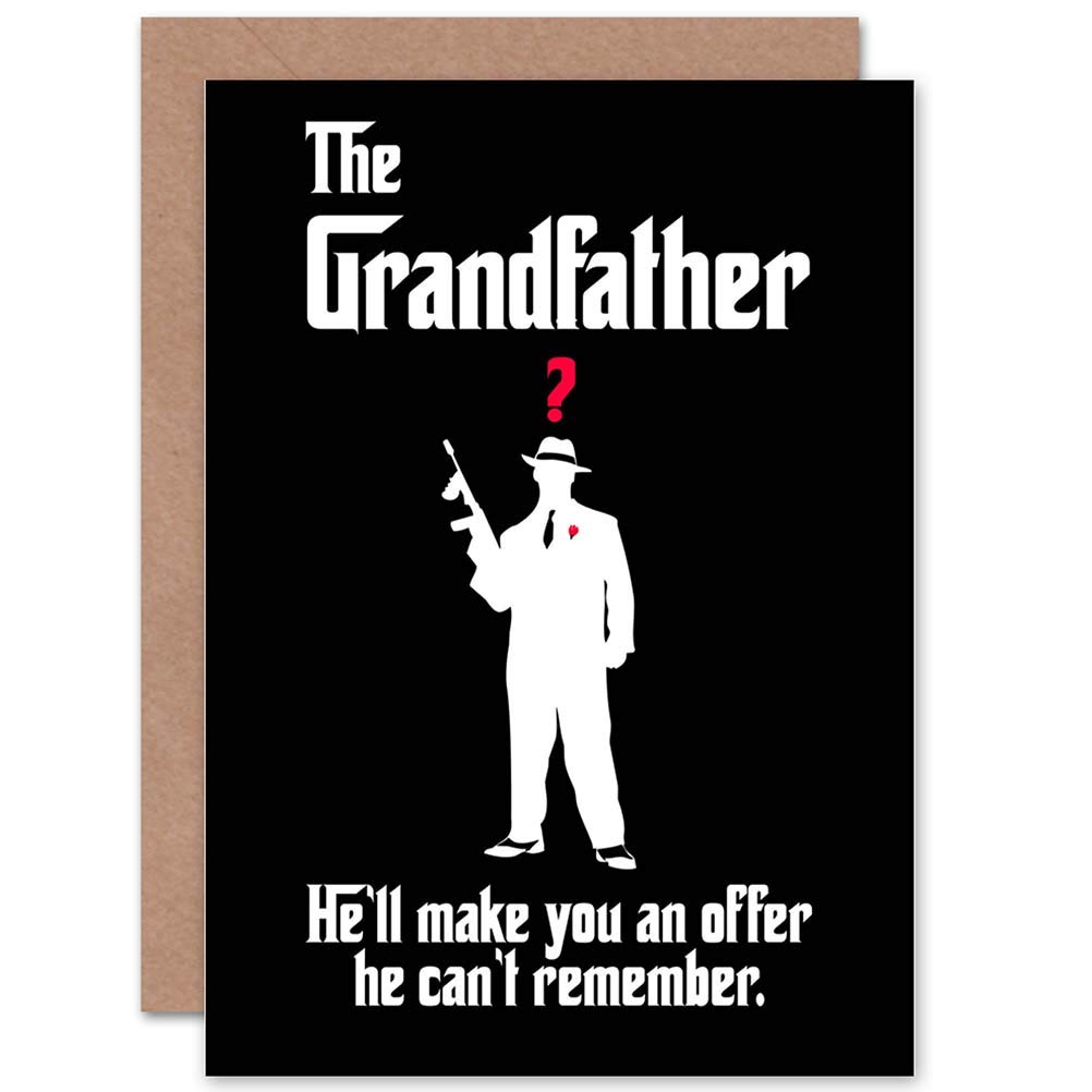 Artery8 - Greeting Card - Godfather Pun - Black