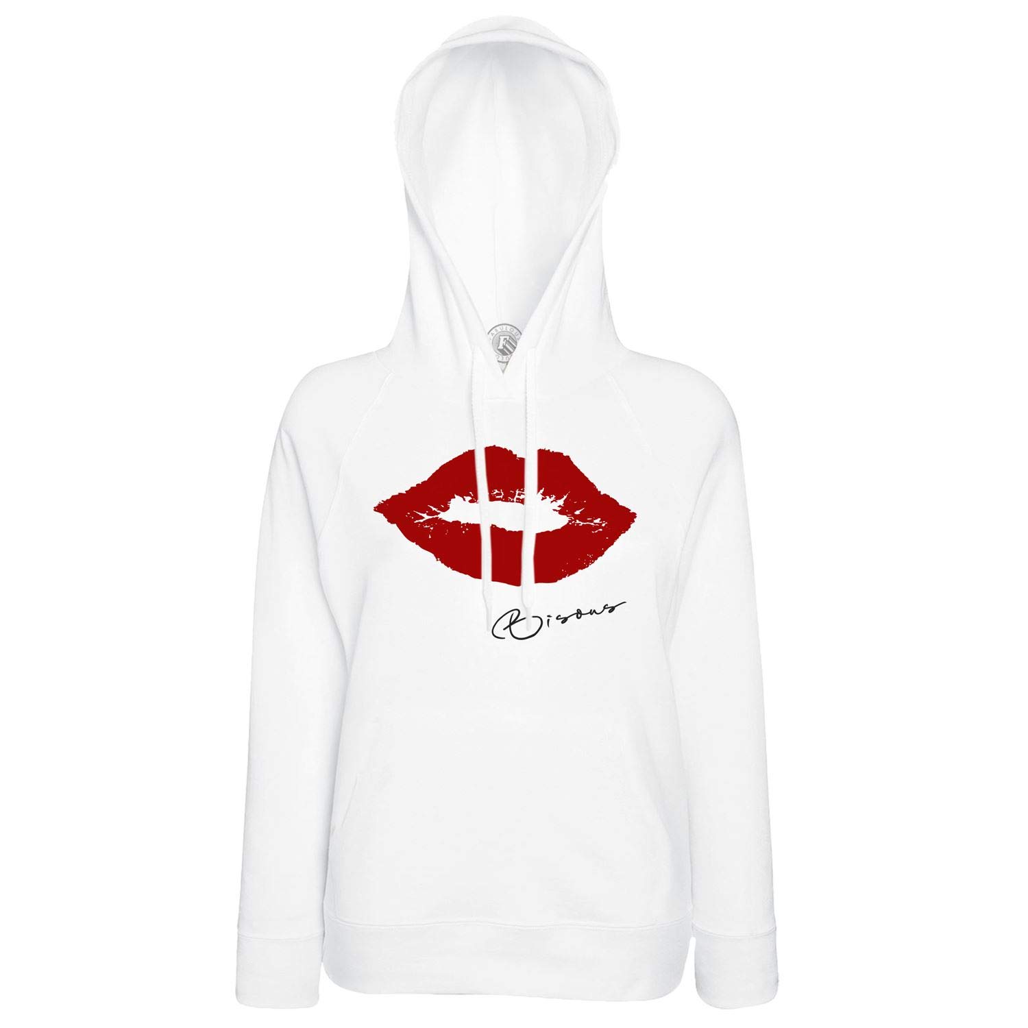 Sweat à capuche bisous lèvres rouges une idée cadeau originale - 2