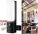 VisorTech LED-Außenwandleuchte, WLAN-2K-Kamera, PIR, Nachtsicht, Sirene, schwarz