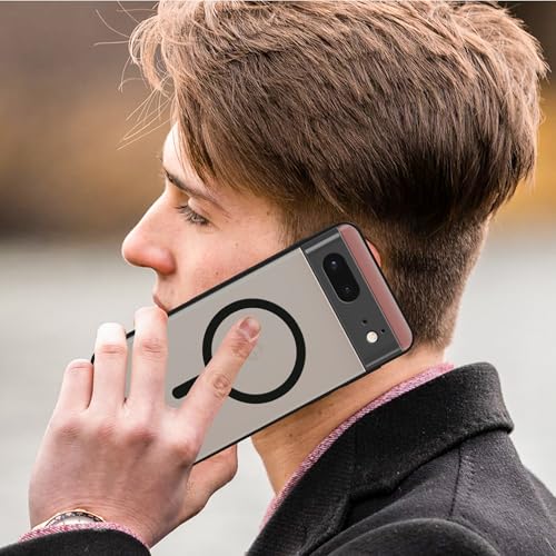 Image of amazon basics Luxury Paper Thin Case Cover for Google Pixel 6A | Matte Finish | Compatible with magsafe | (Black, Google Pixel 6A)