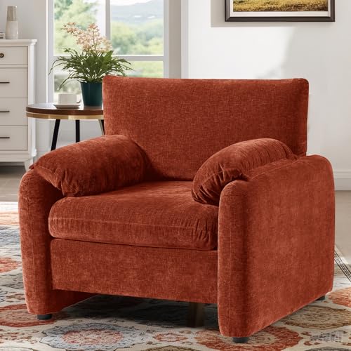 HUSFU Chenille Oversized Armchair, 38.4