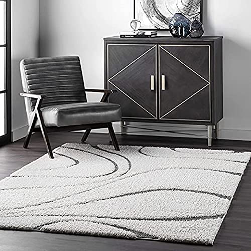 Image of Shanno Carpet Hand Woven Fluffy Shag Carpet Living Room Bedroom Hall with 2 Inch Pile Height Size(3x5 Feet Color)