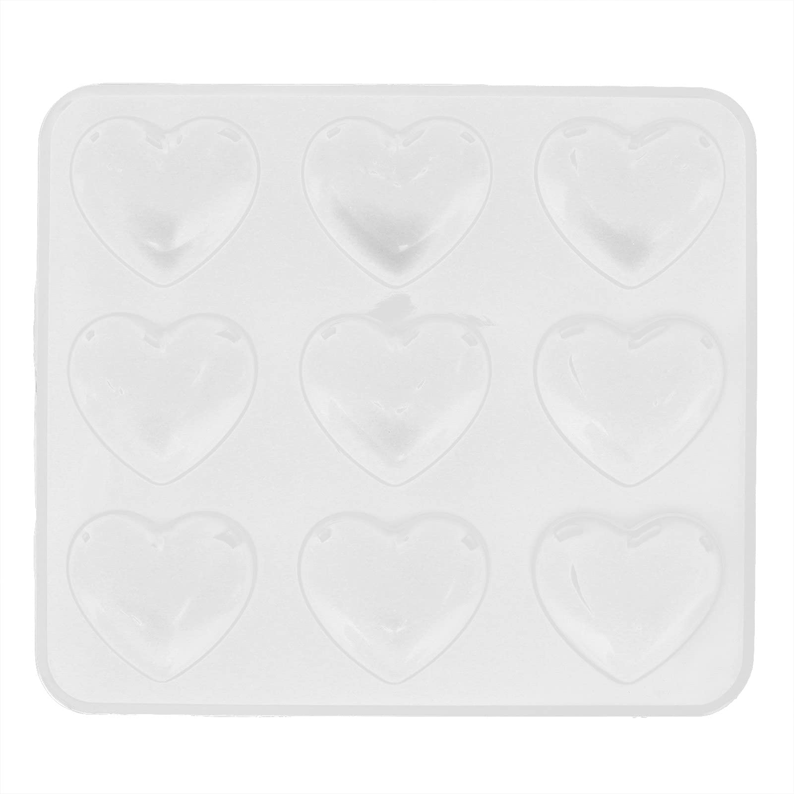 3 Pcs Heart Shape Silicone Mold, Mini Clear Heart Shape Chocolate Making Mold for Sweet Candy DIY, 9 Holes Handmade Pastry Dessert Baking Pan Cake Decoration Tool for Mousse, Jelly, Candy, Chocola