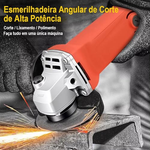 Esmerilhadeira, Politriz, Rebarbadora, Conjunto 127v/220v, Punho auxiliar e protetores de segurança,