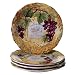 Certified International Gilded Wine Dinner Plates (Set of 4), 10.75", Multicolor