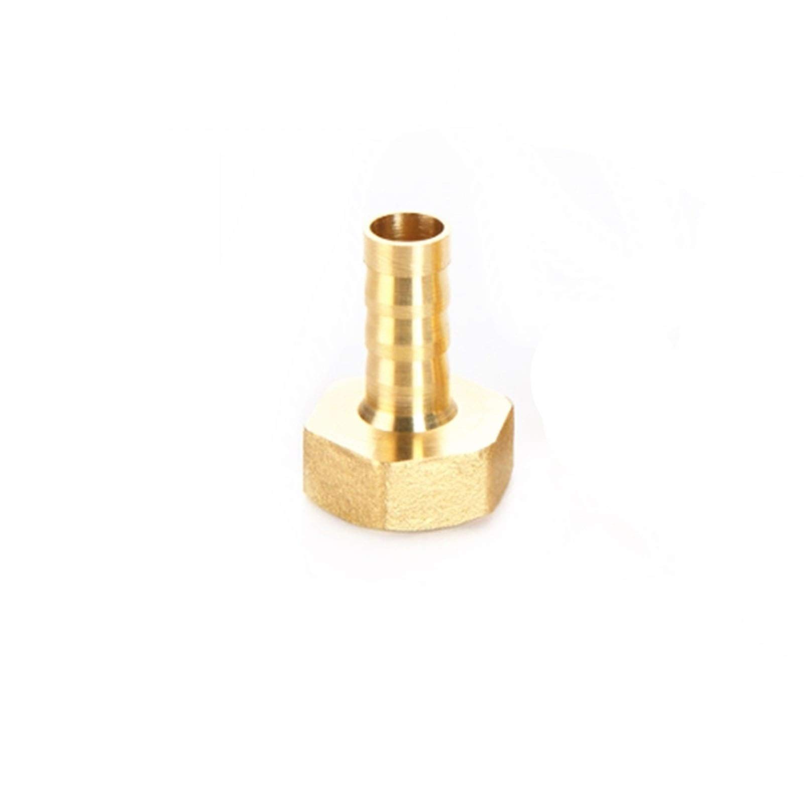 Geeyu ZHaonan-Brass Hose, Brass Hose Joint Connector, 4mm-19mm Barb Tail 1/8" 1/4" 1/2" 3/8" BSP Female Thread Copper Coupler Adapter, water hose fittings (Color : 6mm, Thread Specification : 1/2")