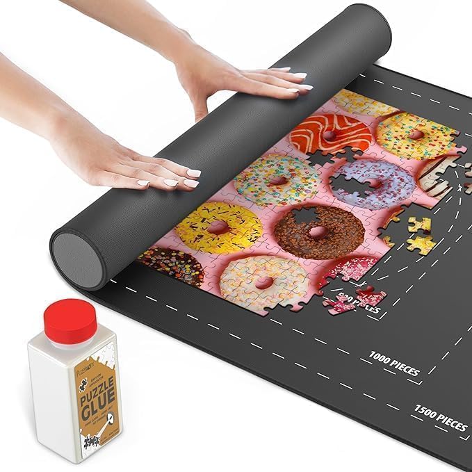 Point Games Rubber Puzzle Mat, Jigsaw Roll Up Mat for Puzzles - J...