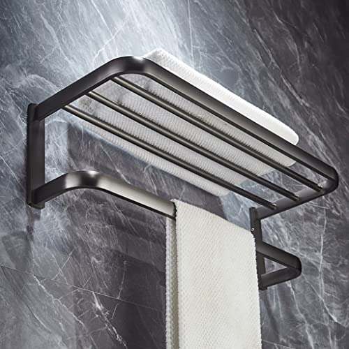 Porte-serviettes mural de salle de bain en aluminium léger de 60 cm de long