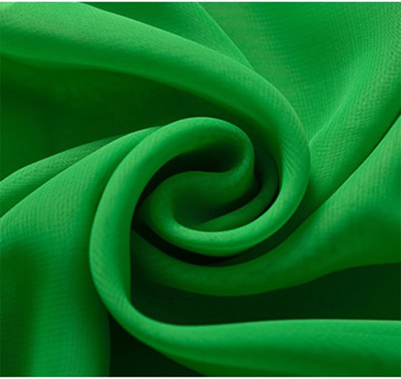 YYCRAFT Chiffon Fabric by The Yard 59" Wide 10 Yards, Emerald Green