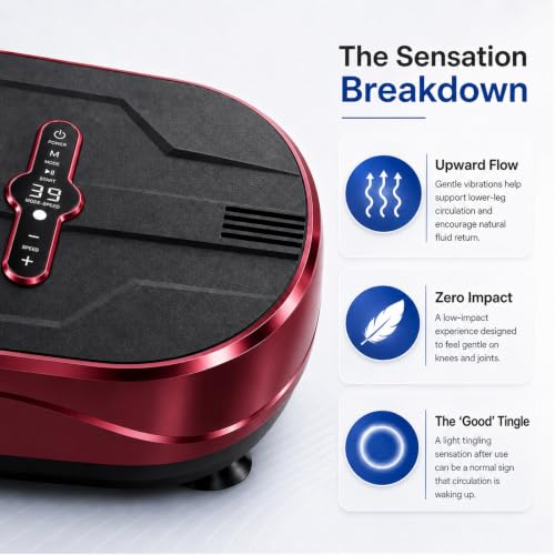 Image of Natini Vibration Plate Exercise Machine - Power Vibrating Plate for Lymphatic Drainage,Whole Body Workout Machine for Women Weight Loss Home Fitness,