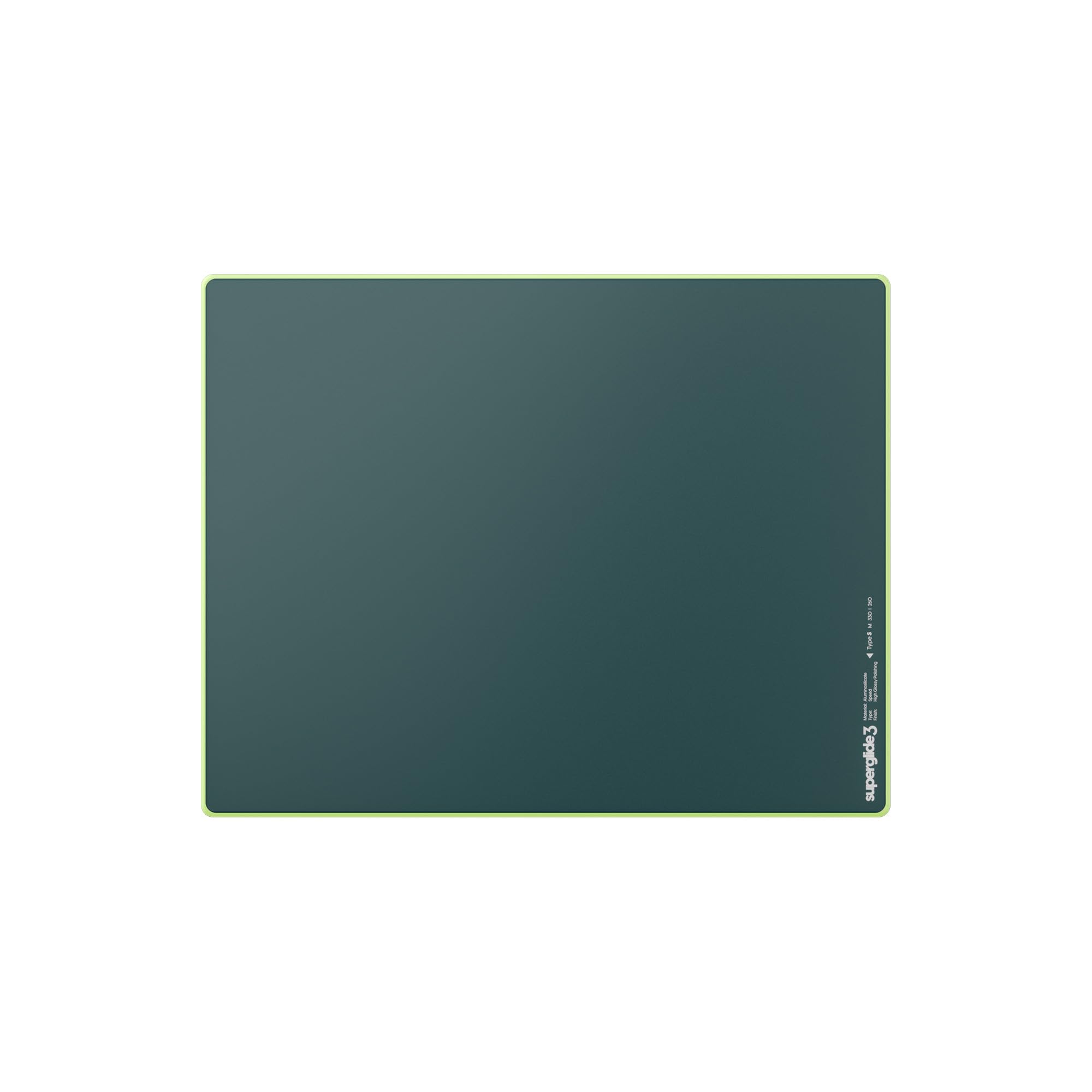 Pulsar Gaming Gears Superglide Pad v3 Tappetino Gaming vetro, M, Verde | Speed-focused glass gaming mousepad designed for faster, smoother glide and consistent control