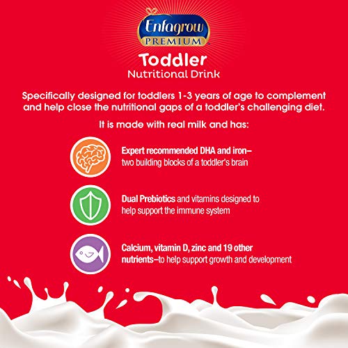 Enfagrow Premium Toddler Nutritional Milk Drink, Natural Milk Flavor Powder, 32oz Can, From the Makers of Enfamil- Omega 3 DHA Prebiotics Non-GMO, 6 Cans (Formerly Toddler Next Step, Package May Vary)