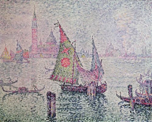 Peintures la voile verte Paul Signac Salon Moderne