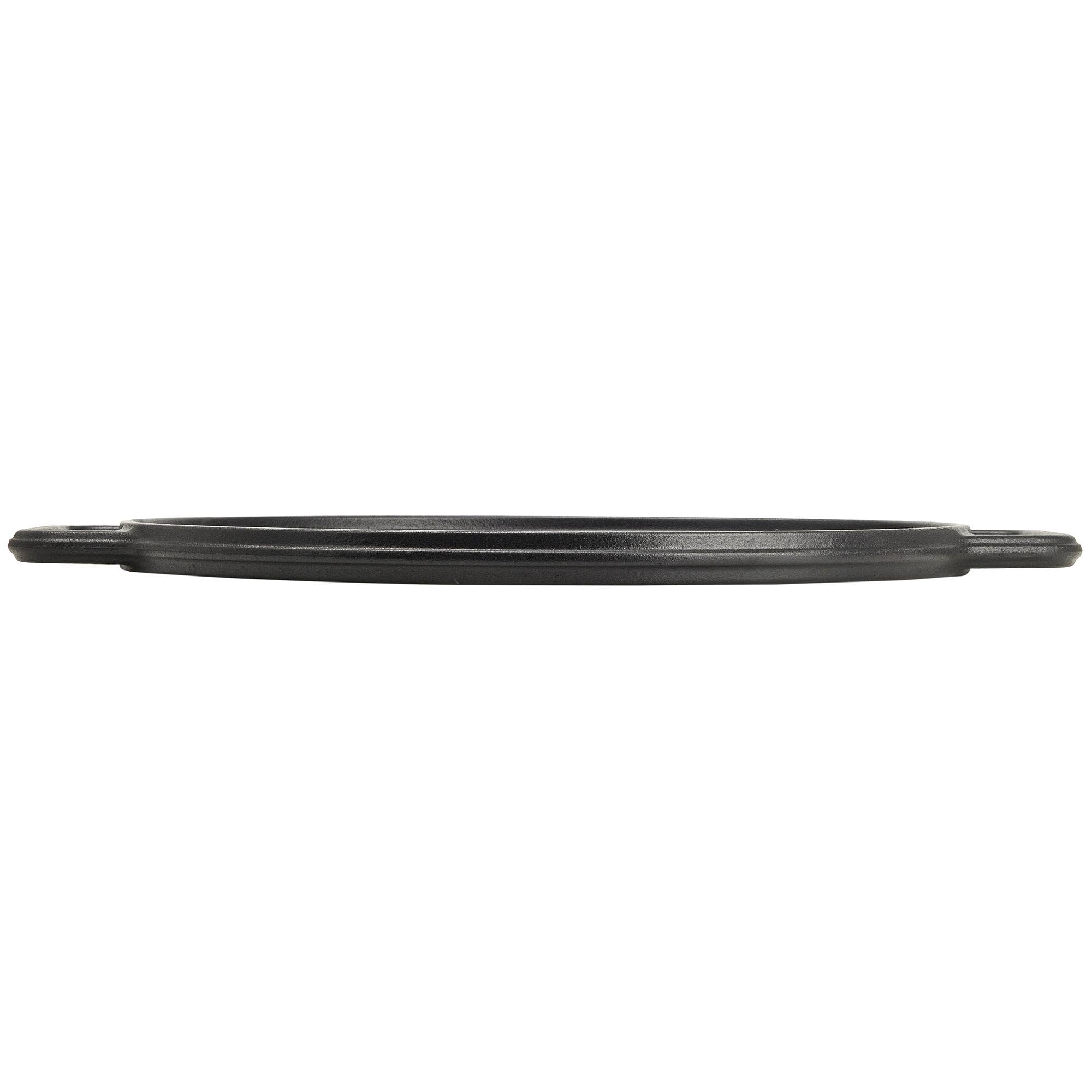 VICTORIA Grillplatte Emailliertes Gusseisen Grillpfanne 32cm Rund, Doppelseitig Verwendbar, für Feuer, Grill, Ofen, Vitrokeramik, Gas, Ohne Schadstoffe und PTFE