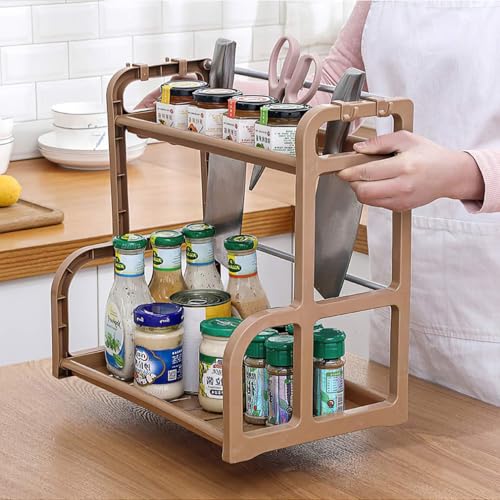 Image of YouCopia Store Metal Premium Microwave Stand for Kitchen Platform | Multipurpose Rack for Storage | Oven Stand & Microwave Storage Rack | Air Fryer Stand | Mixer Grinder (1-Layer)