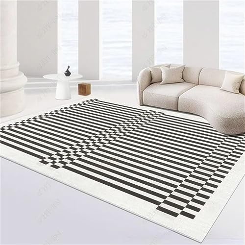 Tapis de salon gris pinstripe durable de format 60x90cm - 2