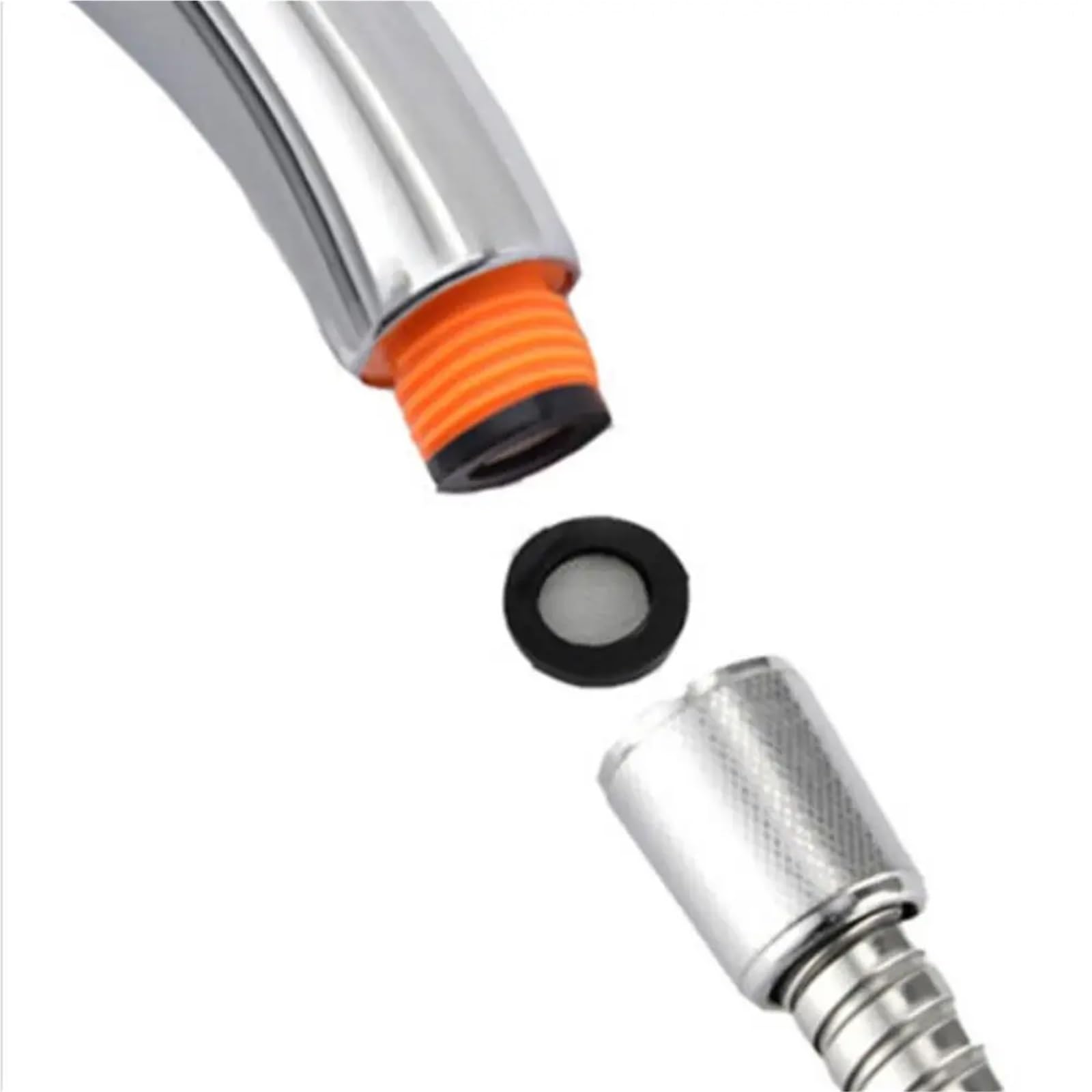 Cabezal de ducha de alta presión, boquilla de lluvia de mano cromada de 300 agujeros, accesorio de baño de ahorro de agua, diseño filtrado para una mejor experiencia de baño (naranja)