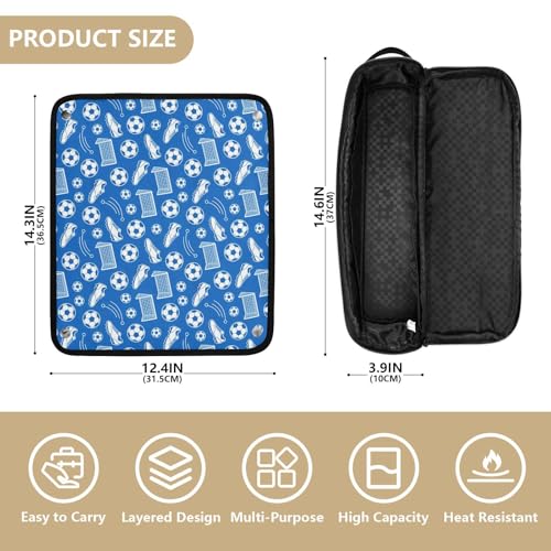 Bolso de viaje para herramientas de cabello con tapete removible resistente al calor y organizador impermeable para plancha, rizador y secadora miniatura 4
